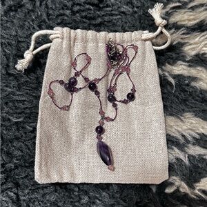 Beaded Amethyst Necklace